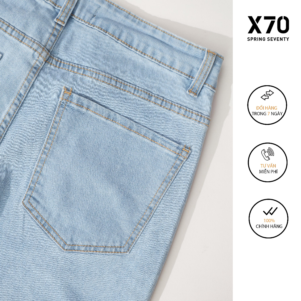 Quần Jeans Nam Light Blue Cá Tính Thời Trang X70 - 11650011
