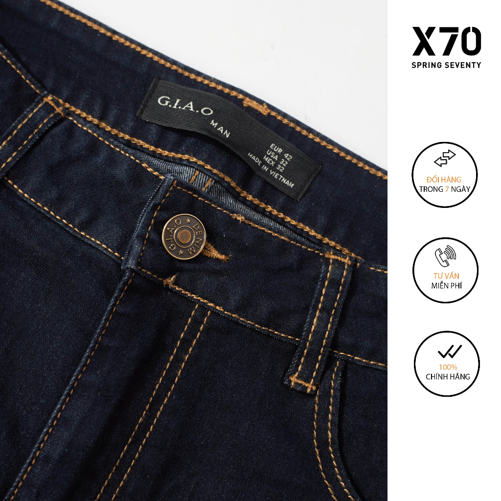 Quần Jeans Nam Dark Blue Cá Tính Thời Trang X70 - 11650013 11650010
