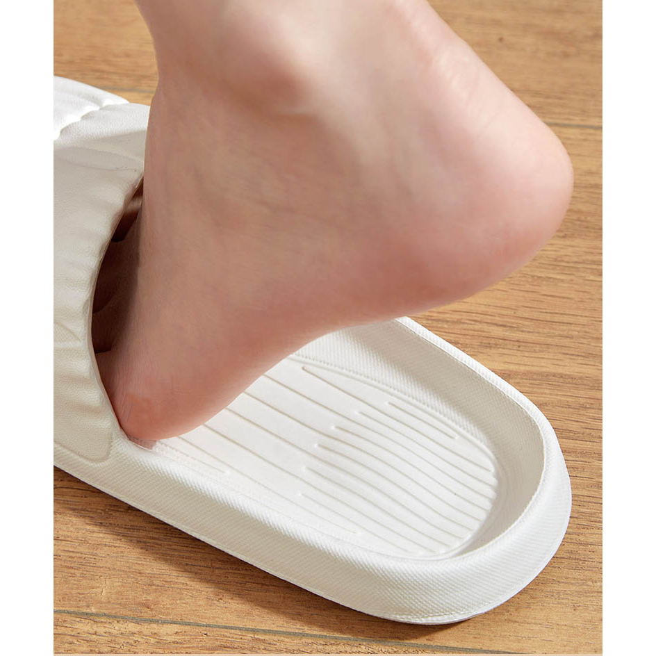 Dép ulzzang bánh mì siêu nhẹ nam nữ chống thấm nước thiết kế đơn giản vintage hot trend 2023 - Trắng, Hồng