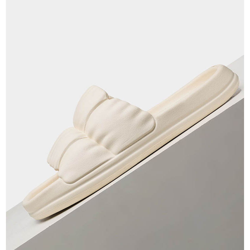 Dép ulzzang bánh mì siêu nhẹ nam nữ chống thấm nước thiết kế đơn giản vintage hot trend 2023 - Trắng, Hồng