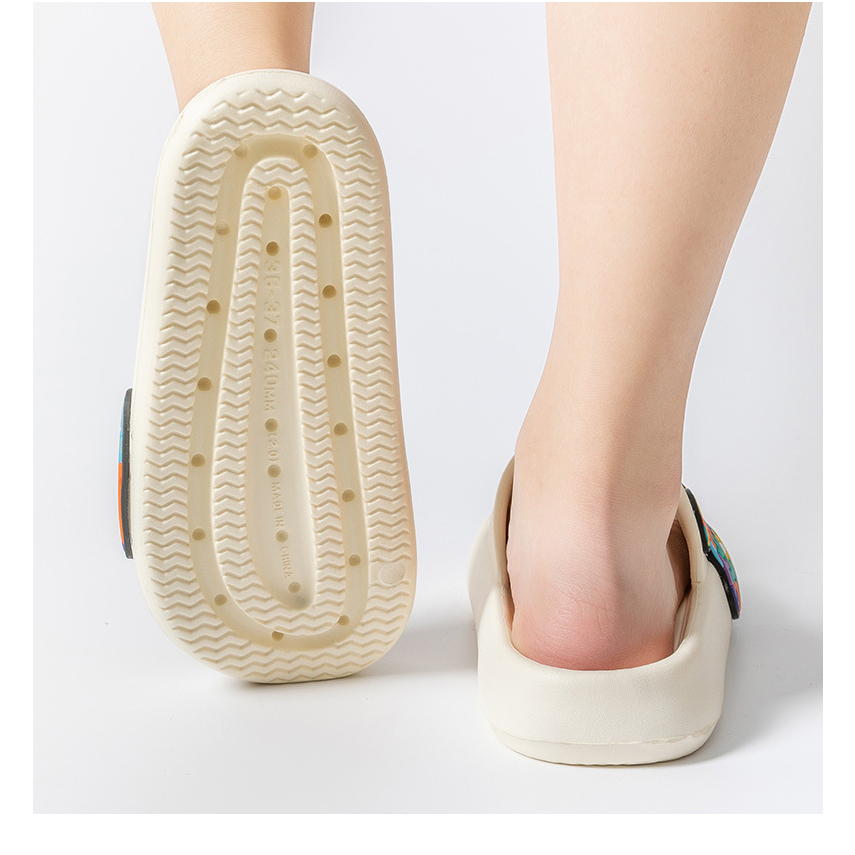 Dép bánh mì, dép quai ngang nam nữ hình gấu bearbick nhiều màu mẫu mới hot trend 2023 - Xanh, Vàng, Trắng