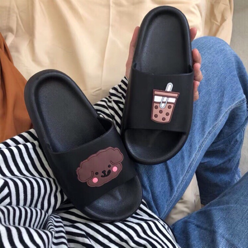 Dép ulzzang đế bánh mì siêu dễ thương hot trend cho nữ 2023 - Trắng, Xanh, Vàng