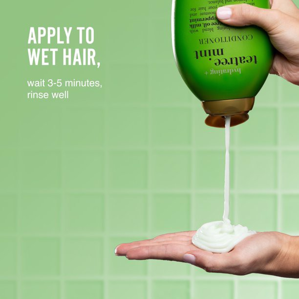 Dầu gội và xả dưỡng ẩm siêu mượt OGX Hydrating + Tea Tree Mint