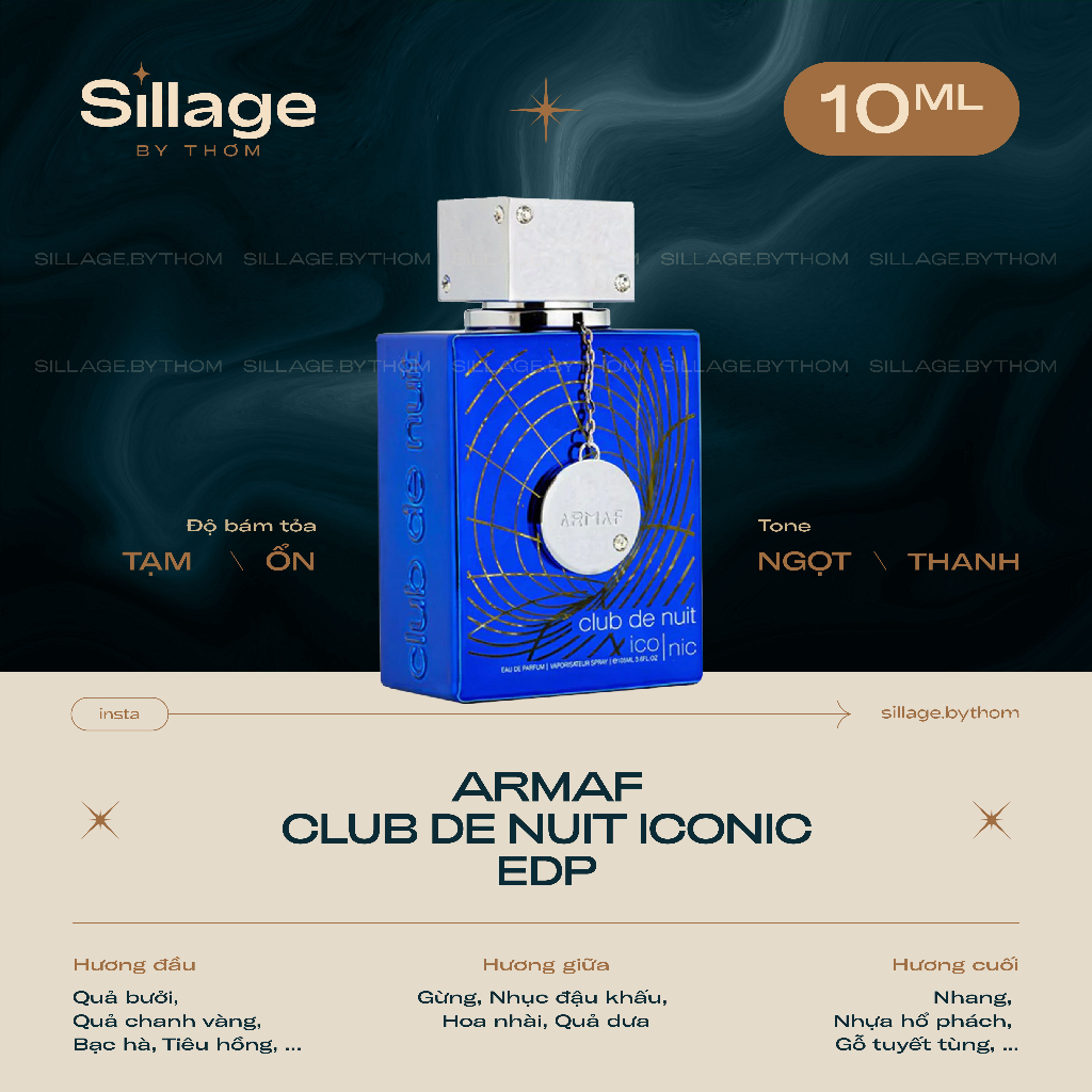 ARMAF CLUB DE NUIT ICONIC EDP | Mẫu thử nước hoa nam