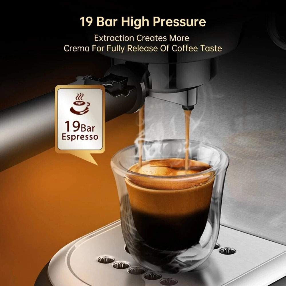 Máy pha cà phê bán tự động Hibrew H11 công suất 1450W Pha cà phê espresso nóng và lạnh, chế độ pha 1 shot hoặc 2 shots