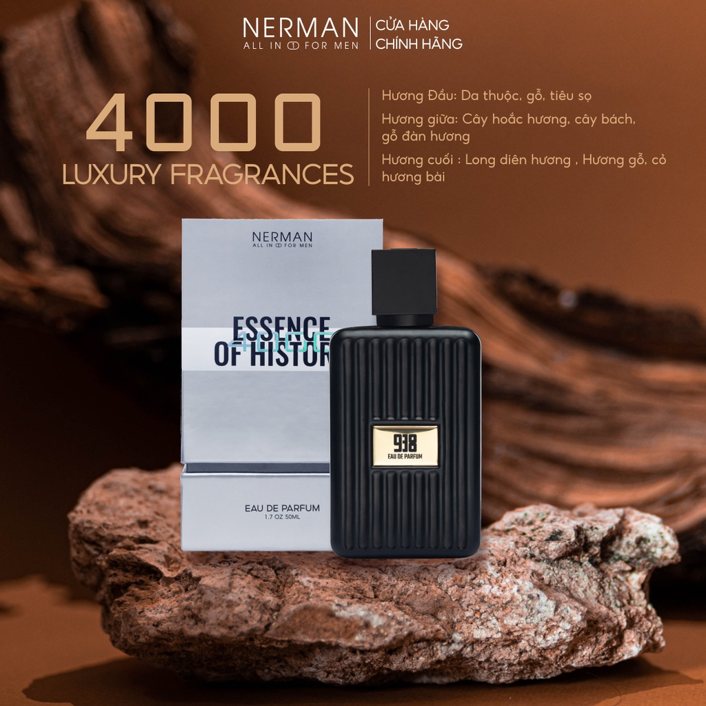 Nước hoa nam Nerman 4000 chính hãng, Hương thơm mạnh mẽ lôi cuốn, lưu hương tới 8h-10h dung tích 50ml/chai nhập khẩu