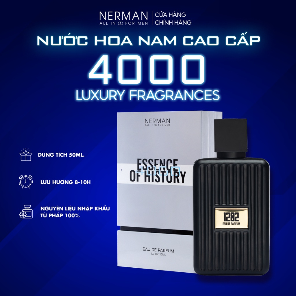 Nước hoa nam Nerman 4000 chính hãng, Hương thơm mạnh mẽ lôi cuốn, lưu hương tới 8h-10h dung tích 50ml/chai nhập khẩu