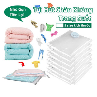 Túi bọc quần áo nén khí tiết kiệm không gian, túi hút chân không đựng quần áo trong suốt, túi hút chống bụi, côn trùng