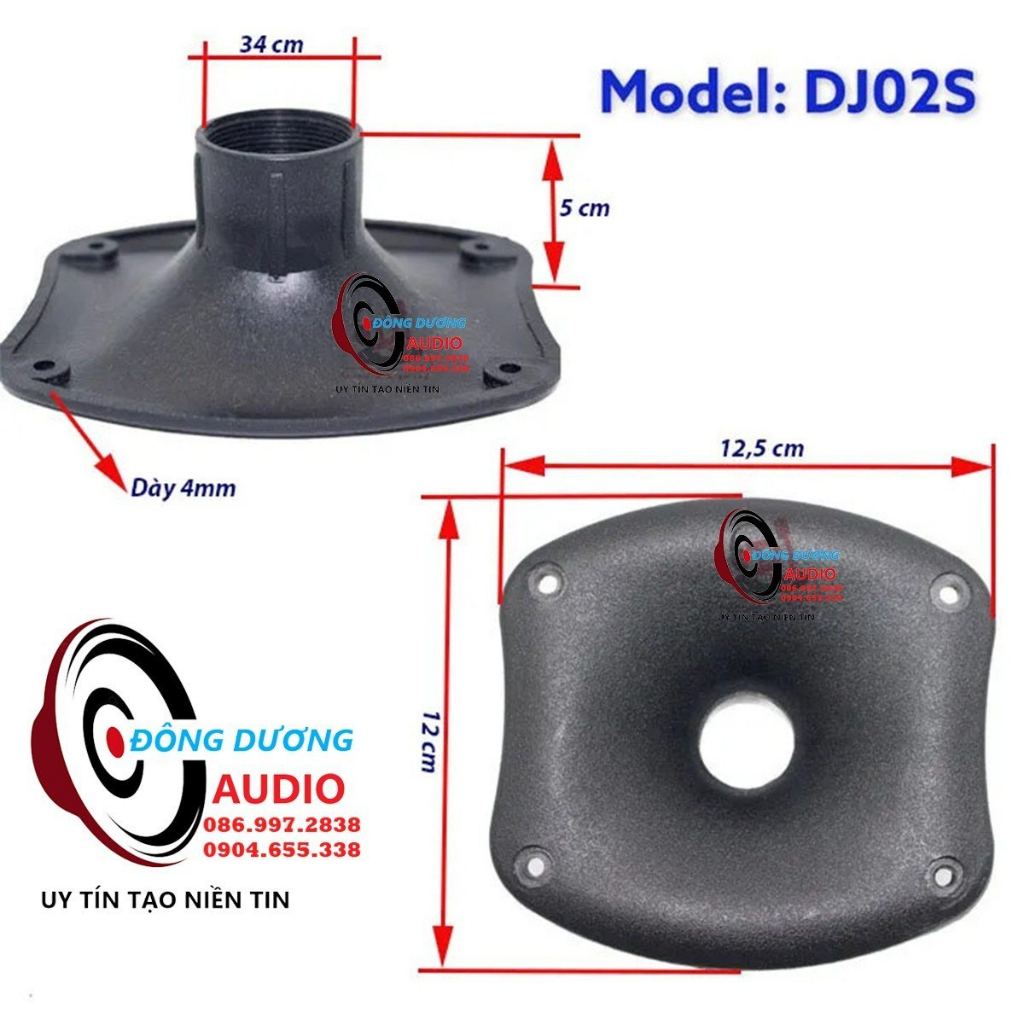 HỌNG LOA TREBLE RỜI - HỌNG 12 X12 HÌNH ELIP - HỌNG LOA TREBLE 350, 450, 750