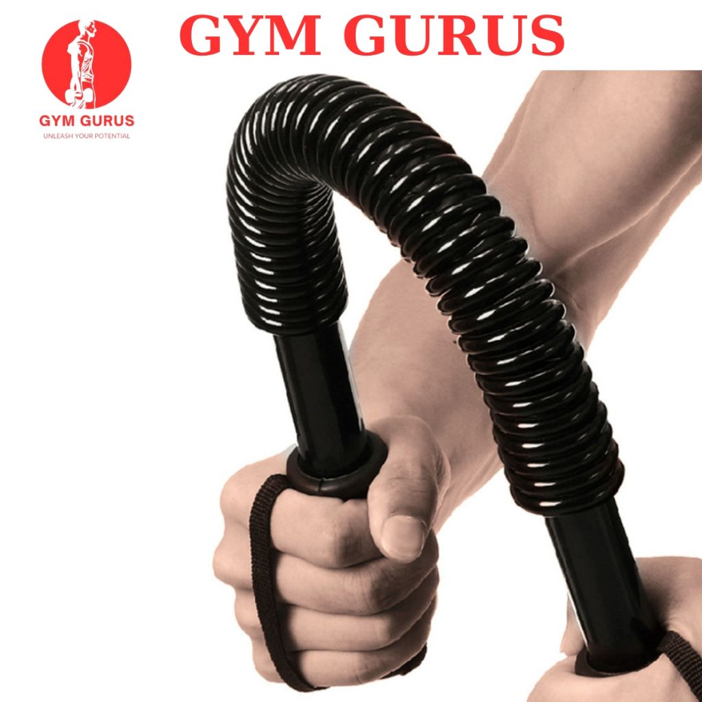 Gậy lò xo tập gym tập cơ tay titan lực 20 40 60 80 100kg tập tay bẻ tay GYM GURUS