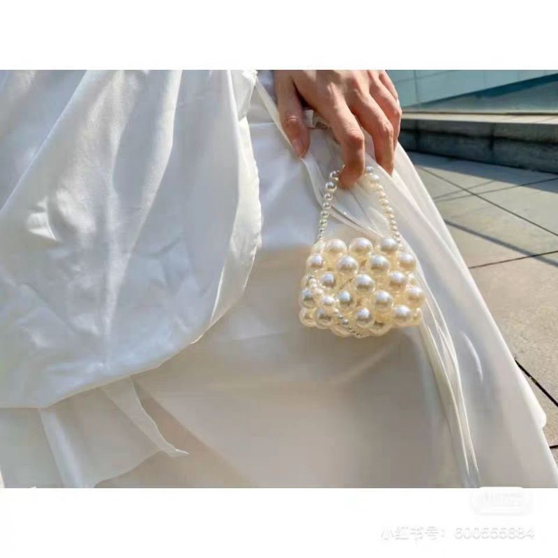 Túi xách mini đính ngọc trai giả dễ thương cho bé gái