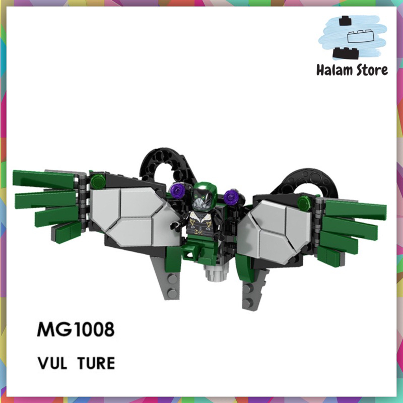 Đồ chơi xếp hình non-lego Minifigures Marvel MG1008 - Mô hình nhân vật Vulture phản diện spider man