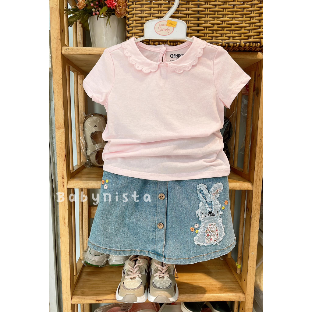 ÁO THUN CỔ REN BÉ GÁI DƯ XỊN