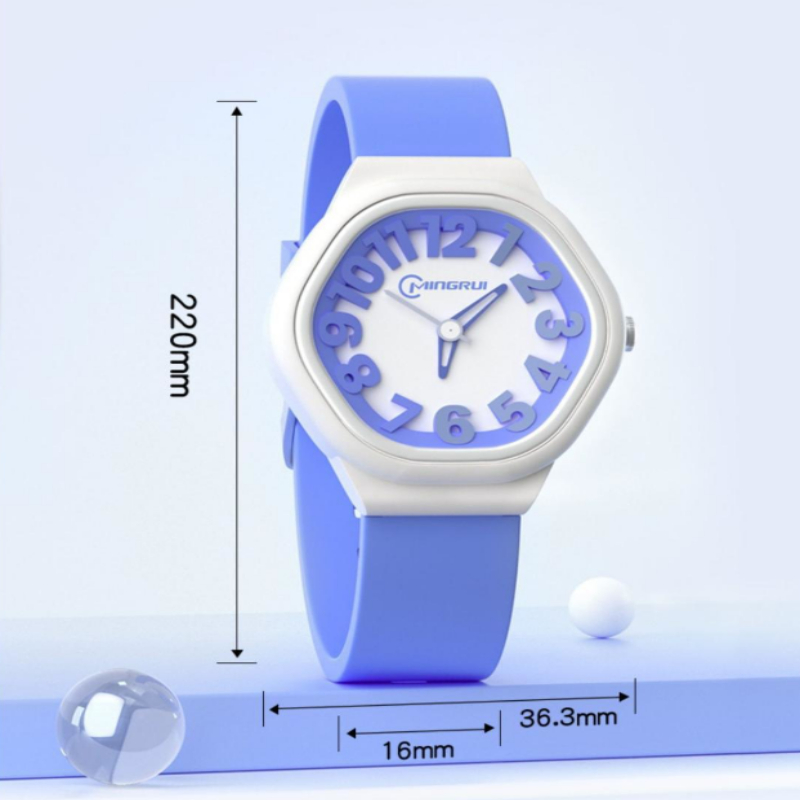 Đồng Hồ Trẻ Em Bé Gái - Bé Trai Mingrui Chống Nước kiểu dáng Jelly  - FULL hộp + pin + hướng dẫn