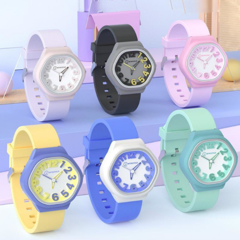 Đồng Hồ Trẻ Em Bé Gái - Bé Trai Mingrui Chống Nước kiểu dáng Jelly  - FULL hộp + pin + hướng dẫn