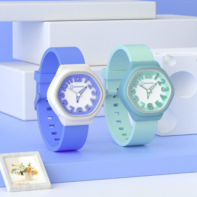 Đồng Hồ Trẻ Em Bé Gái - Bé Trai Mingrui Chống Nước kiểu dáng Jelly  - FULL hộp + pin + hướng dẫn