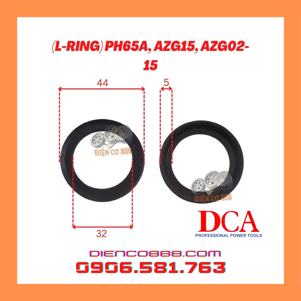 (Combo 2 cái) sin - roăng piston máy đục bê tông Hitachi PH-65A (L-Ring 32X5 MM, 944-927)