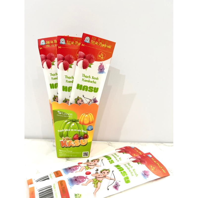 1kg Thạch Zai Kombucha không đường, 6 vị trái cây chỉ 33kcal/100g, giàu lợi khuẩn