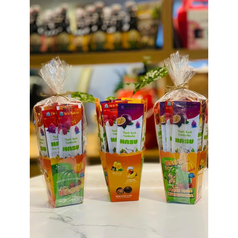 1kg Thạch Zai Kombucha không đường, 6 vị trái cây chỉ 33kcal/100g, giàu lợi khuẩn