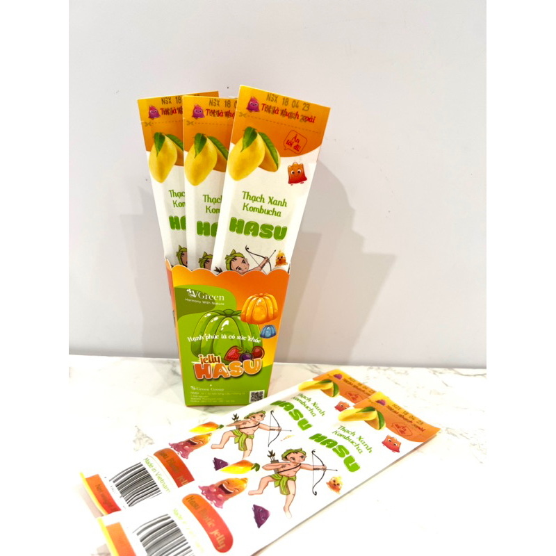 1kg Thạch Zai Kombucha không đường, 6 vị trái cây chỉ 33kcal/100g, giàu lợi khuẩn