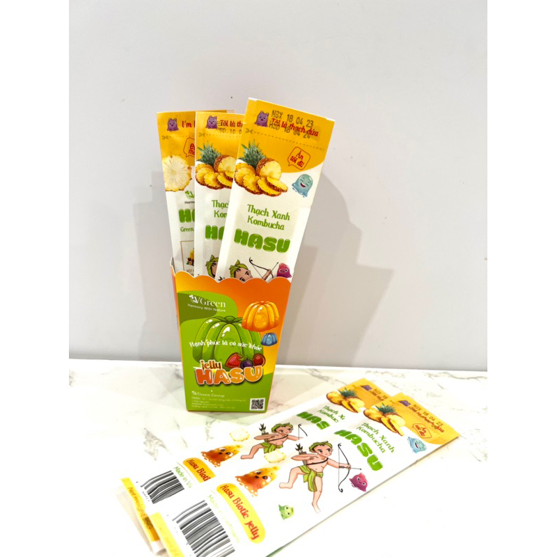 1kg Thạch Zai Kombucha không đường, 6 vị trái cây chỉ 33kcal/100g, giàu lợi khuẩn