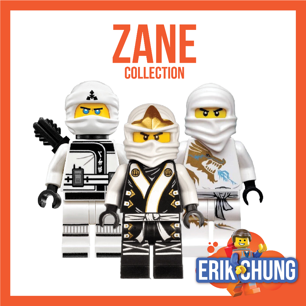 Nhân vật Ninja trắng Zane hàng real minifigure chính hãng Ninjago all season