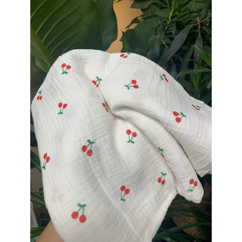 Khăn Tắm Cho Bé Sơ Sinh Ranbee Chất Xô Muslin Hàn 2 lớp