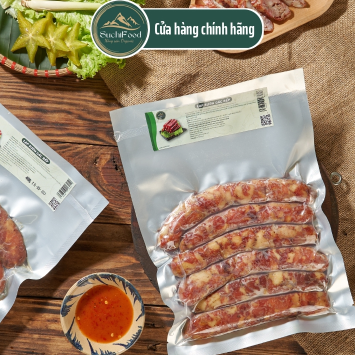 Lạp xưởng LỢN ĐEN gác bếp SuchiFood - Chuẩn vị Tây Bắc, lạp xưởng gác bếp