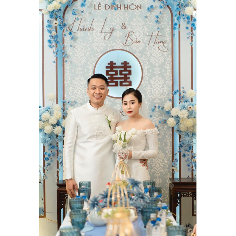 Áo dài lưới sammy tay ngang