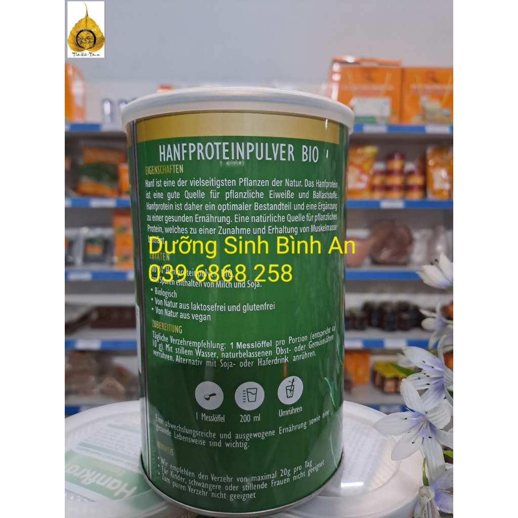 Bột Gai Dầu Hanfkraft - Hủ 400g