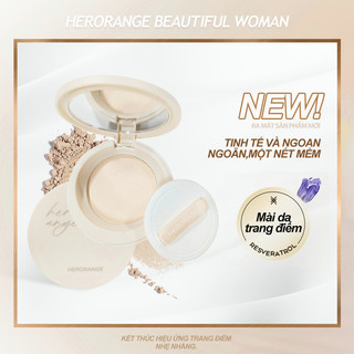 HERORANGE/phấn phủ kiềm dầu/phấn phủ bột/phấn phủ kiềm dầu chống nước/chống thấm nước kiểm soát dầu lên đến 12h với 3 mà