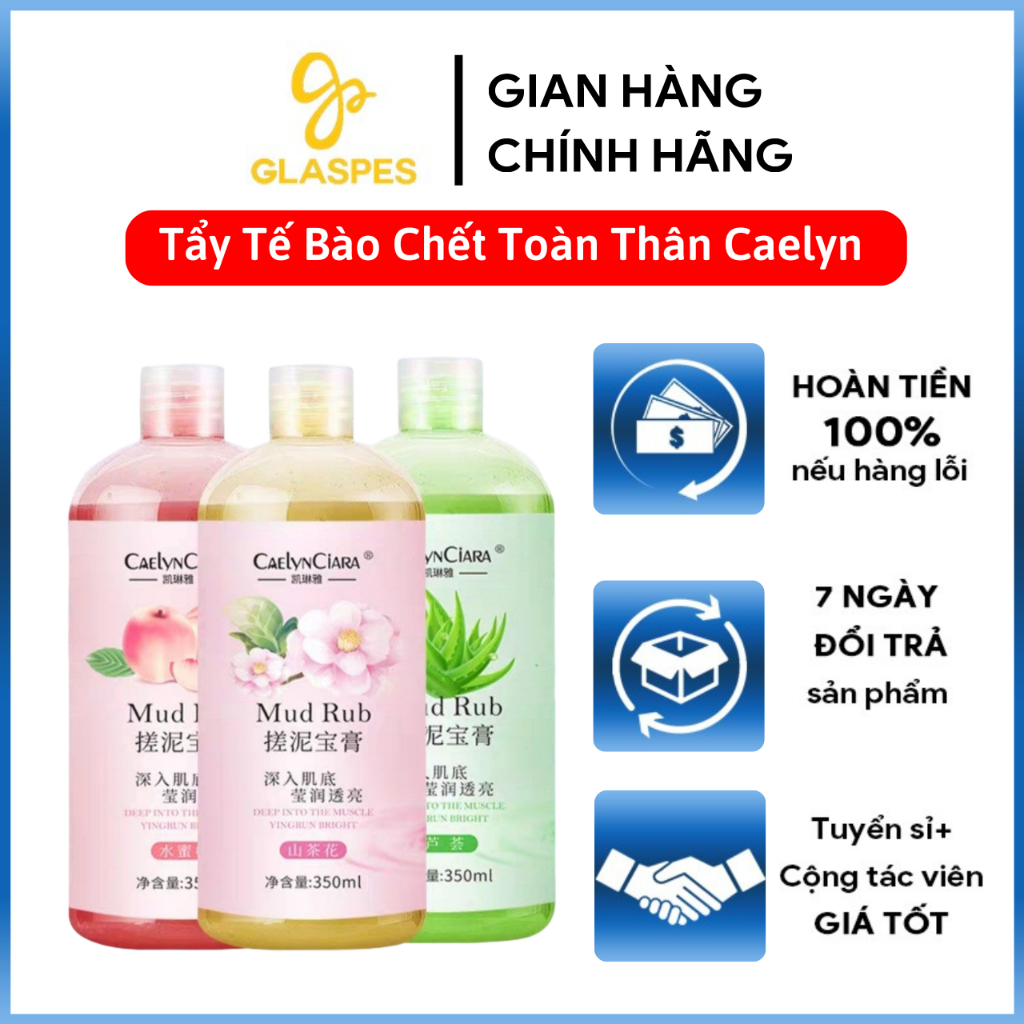Gel Tẩy Tế Bào Chết Toàn Thân, Dưỡng Da Trắng Hương Hoa Quả CAELYNCIARA 350ml Nội Địa Trung