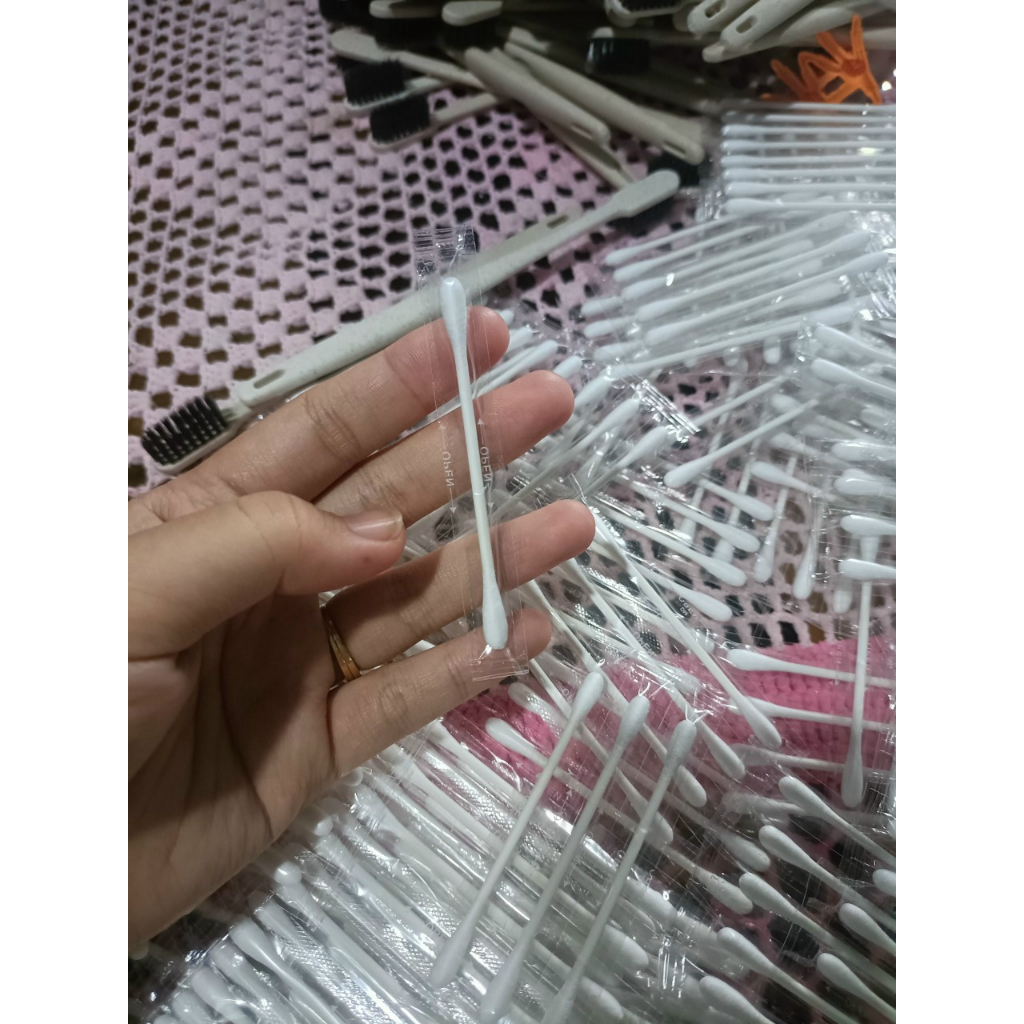 TĂM BÔNG KHÁCH SẠN dùng 1 lần trong nhà nghỉ, đóng riêng 1 cây/ 1 túi tiện lợi tiết kiệm