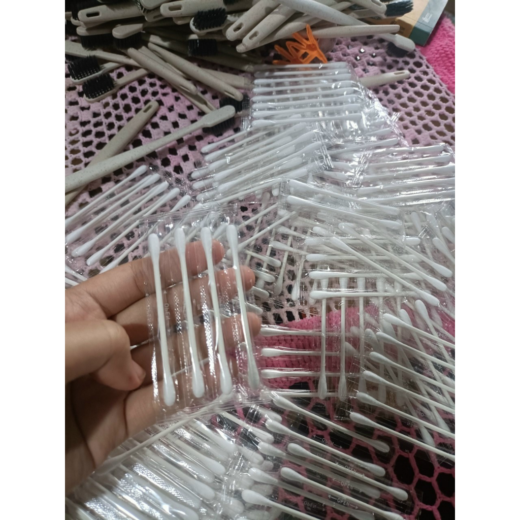 TĂM BÔNG KHÁCH SẠN dùng 1 lần trong nhà nghỉ, đóng riêng 1 cây/ 1 túi tiện lợi tiết kiệm