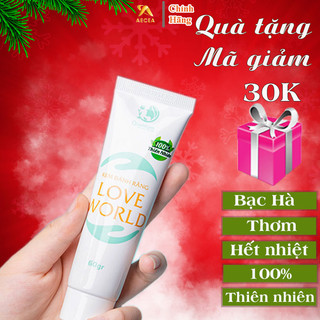 Kem Đánh Răng Thảo Dược Bạc Hà Thơm Miệng Ngừa Nhiệt Miệng Sâu Chảy Máu Chân Răng Cho Trẻ Em Bé Nuốt Được Love World