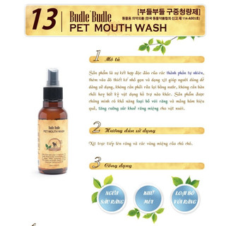 Xịt Vệ Sinh Răng Miệng Cho Chó Budle' Budle