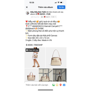 ❤️RẺ NHẤT SHOPEE❤️TÚI C DA THẬT PHỐI CANVAS