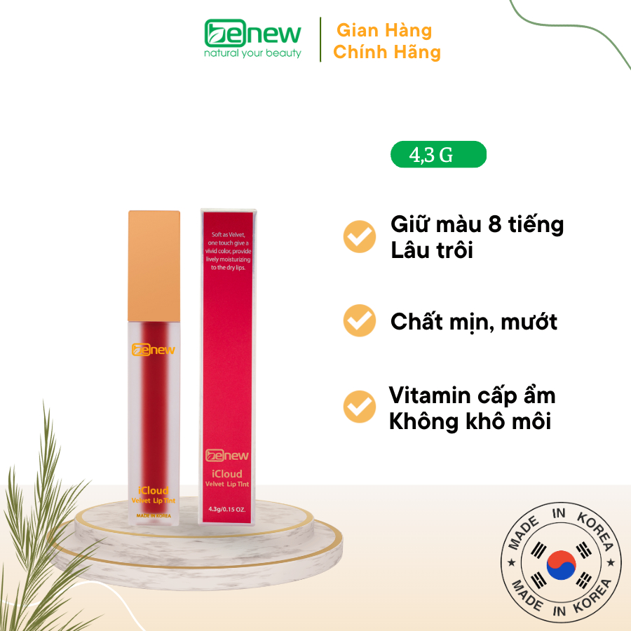 Son kem lì Benew iCloud Velvet Lip Tint 4 màu tự nhiên THIÊN ANH BEAUTY
