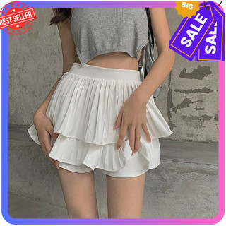 Chân váy Nữ 2 tầng dáng Phồng - Chân váy Nữ dáng Ngắn nhún bèo 2 tầng dáng xòe có Quần lót bên trong - SVFV08