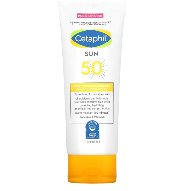 Kem chống nắng cho mặt & toàn thân CETAPHIL Sheer Mineral Sunscreen Lotion for Face & Body 89ml (Mỹ)