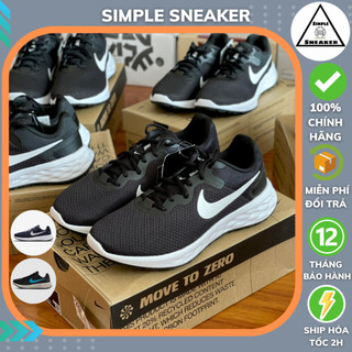 Giày chạy bộ nike revolution 6 chính hãng 🔴simple sneaker🔴 nike revolution 6 nn giày vải dệt thoáng khí đế foam êm nhẹ