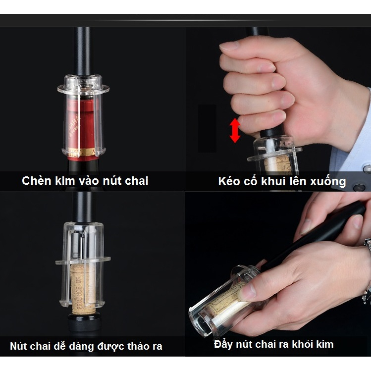 Khui rượu vang siêu tốc 4-7 giây - công nghệ bẩy không khí mới lạ
