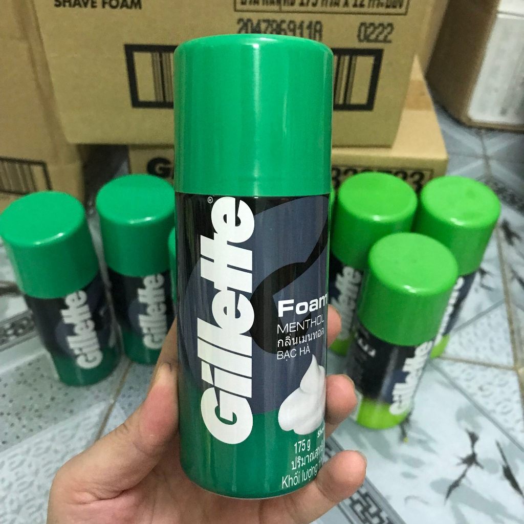 Bọt cạo râu Gillette 175g hương chanh và bạc hà