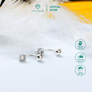 Khuyên tai / bông tai gen z silver cá tính, nhẹ nhàng bạc 925 btz48011