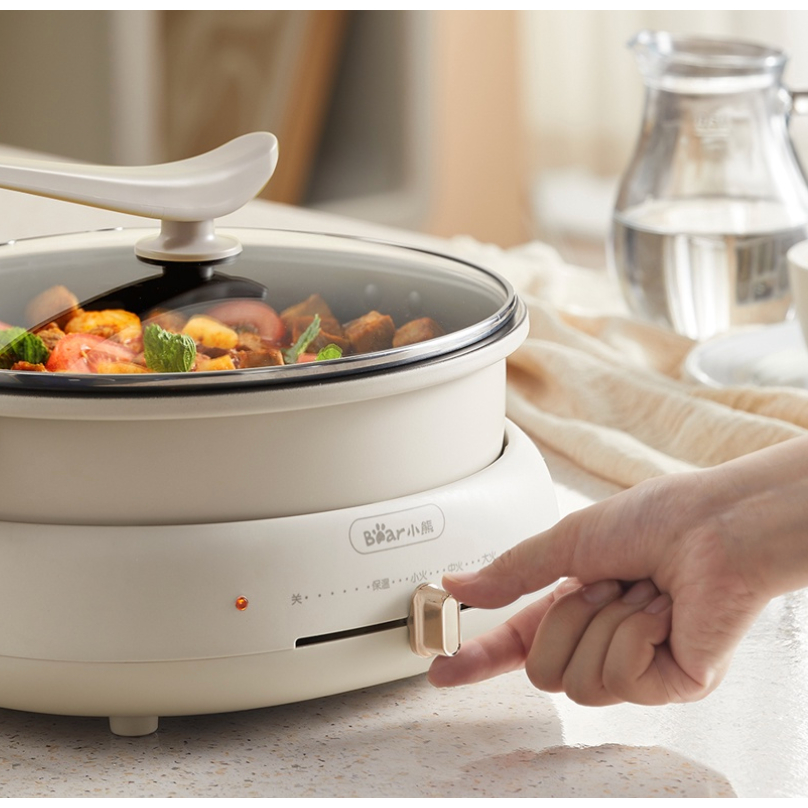 Bộ Nồi Lẩu Nướng Bear 3 khay 3in1 DHG-C40W2 - Bảo Hành Chính Hãng