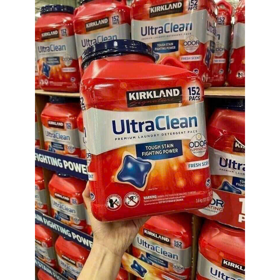 Viên giặt xả kháng khuẩn Ultra Clean - Kirkland Signature Ultra Clean 152 viên