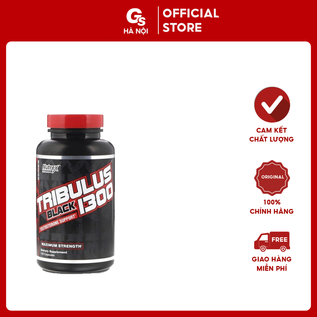 Viên uống Nutrex Tribulus Black 1300,  nhập khẩu Mỹ - Gymstore tăng cơ bắp, cải thiện sinh lý nam giới