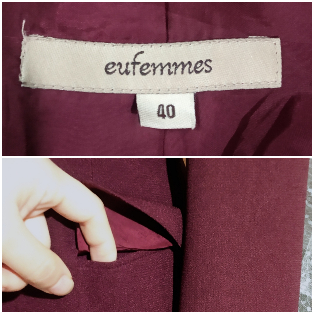 |2hand|  Áo khoác vest/ blazer dáng dài korea eufemmes siêu đẹp