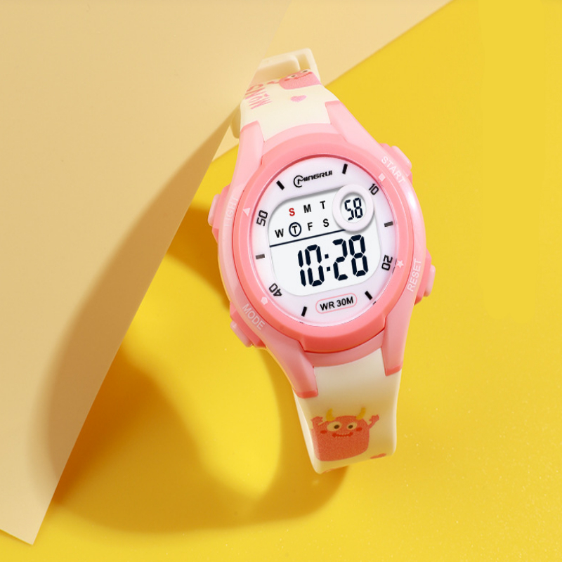 Đồng hồ cho bé gái Mingrui quai nhận vật hoạt hình chống nước Mig016- Tặng kèm Pin và Hộp