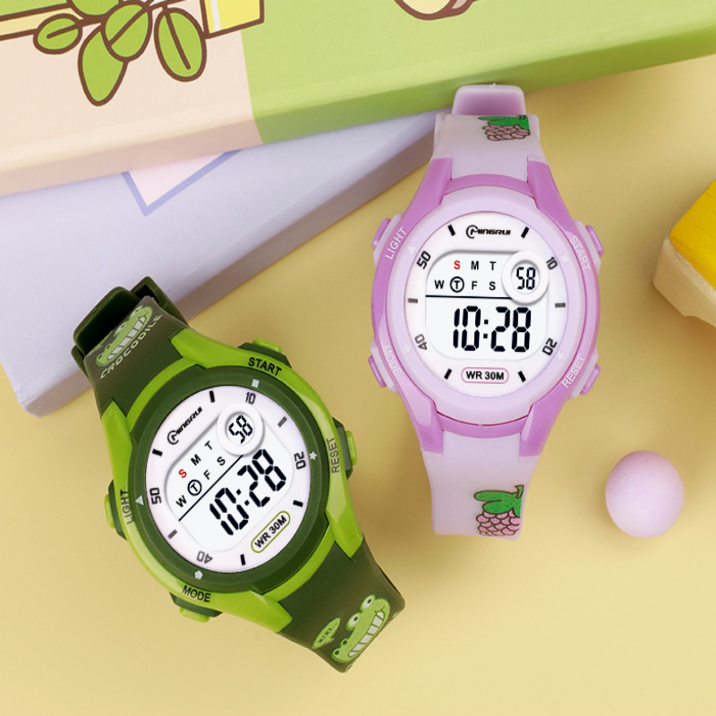 Đồng hồ cho bé gái Mingrui quai nhận vật hoạt hình chống nước Mig016- Tặng kèm Pin và Hộp